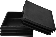 4 Pcs 2 Inch 2x2 Square Tube End Caps - Black Plastic Finishing Plugs for Metal