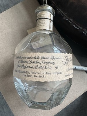 Blanton's Single Barrel Bourbon Whiskey Empty Bottle Jockey Stopper ''T''