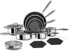 14-Piece Nonstick Hybrid Hex Cookware Set - Induction & Oven Safe PFOA Free NEW