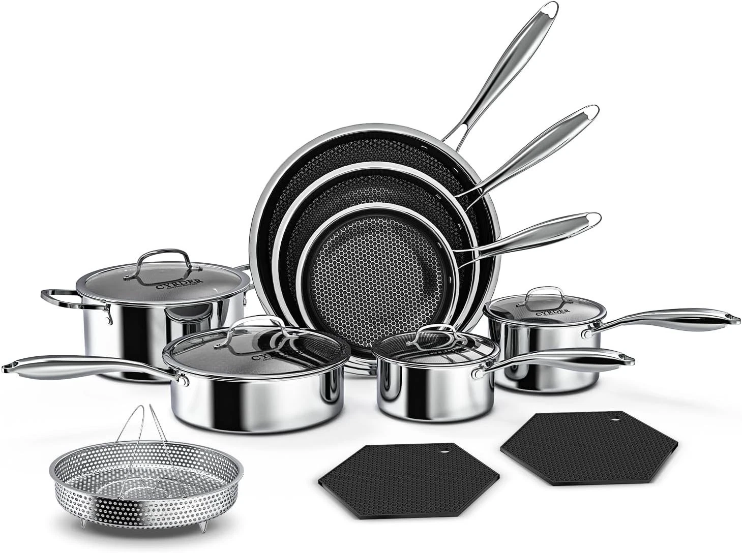 14-Piece Nonstick Hybrid Hex Cookware Set - Induction & Oven Safe PFOA Free NEW
Opens in a new windo