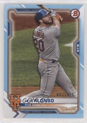 2021 Bowman Sky Blue Border 83/499 Pete Alonso #86 s3g