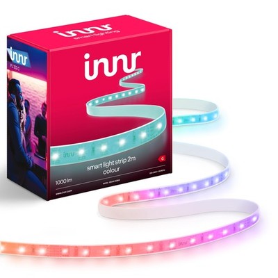 Innr Zigbee LED Strip Light 2m, funktioniert mit Hue* und Alexa (Hub erforderlich), Self-A