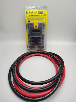 Blue Sea 5025 ST Blade Fuse Block - 6 Circuits with Cover and Negative Bus READ