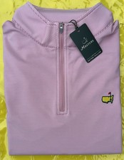 2026 Peter Millar Masters Augusta National Nwt Large Pink Pin Stripes 1/4 Zip