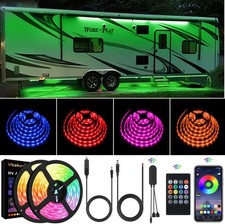 RV Awning Lights 40FT RV Underglow Led Lights Kit 12V Multi-Color Exterior Neon