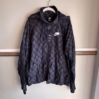 Nike NSW Windrunner Black Jacket Packable Hood AR1958-010 Men s Sz Large