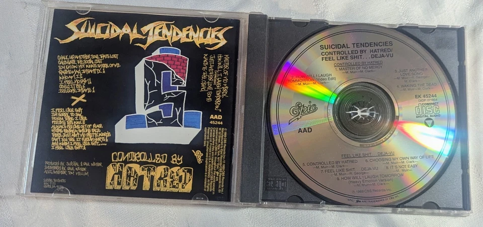 Suicidal Tendencies - Controlled by Hate/Feel Like Shit/Deja Vu - CD - 1989 Foto 3 de 3