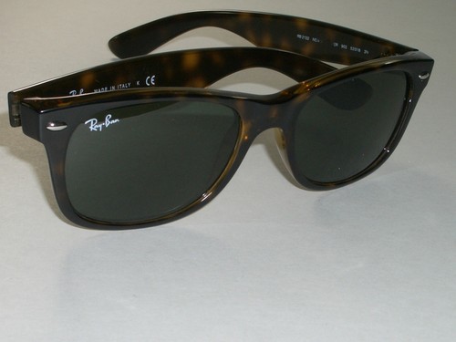 52[]18mm RAY-BAN RB2132 SHINY TORTOISE G15 UV GLASS WAYFARER SUNGLASSES  w/CASE | eBay