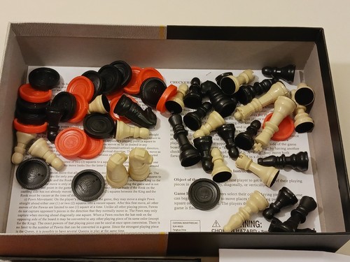 Cardinal Games Chess Checkers & Tic Tac Toe 3 Games Full Size LN Open Box - Picture 6 of 7