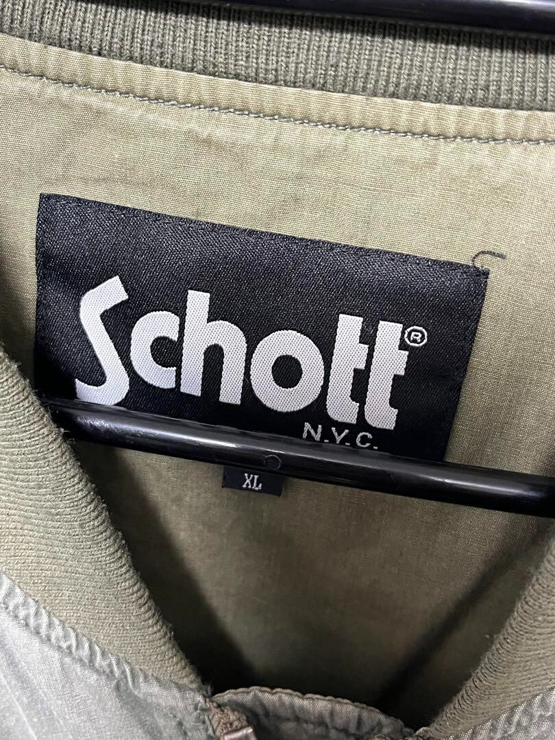 Schott Authentic MA-1 KI250222076 Olive Green Flight Jacket