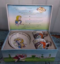 Paul Cardew. Alice in Wonderland Cups & Saucers Boxed Set. VGC.