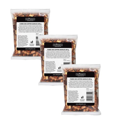 3 Pack Still Spirits T500 Copper Saddles 100g for T500 Condenser Spirits Making