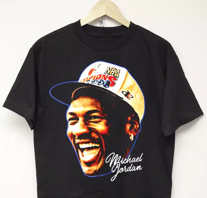 MICHAEL JORDAN T-SHIRT vtg rap tee kanye west vlone 90s dennis