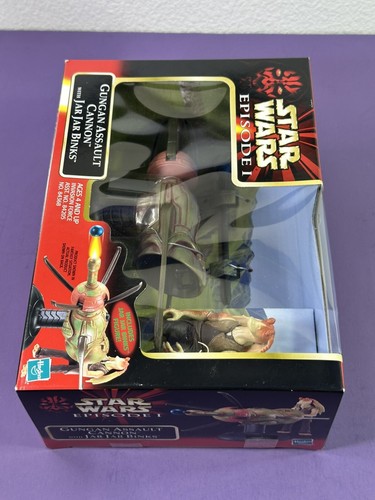 New 1999 Hasbro Star Wars Episode 1 Gungan Assault Cannon With Jar Jar Binks - Picture 9 of 14