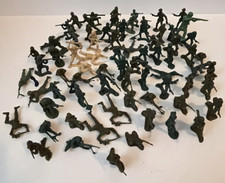 Vintage Army Men Lot 70 Toy Soldiers Green Multi Color