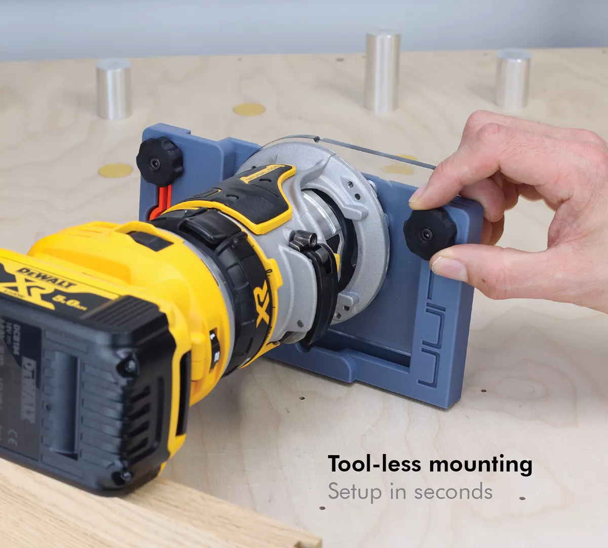 DeWalt Router to Makita Track Rail Guide Adaptor DCW600 18v Adapter