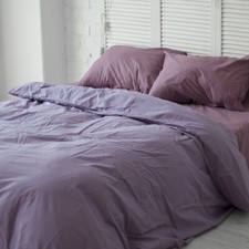 Cotton Duvet cover  2 pillowcases in Violet. Twin Full Queen King Custom