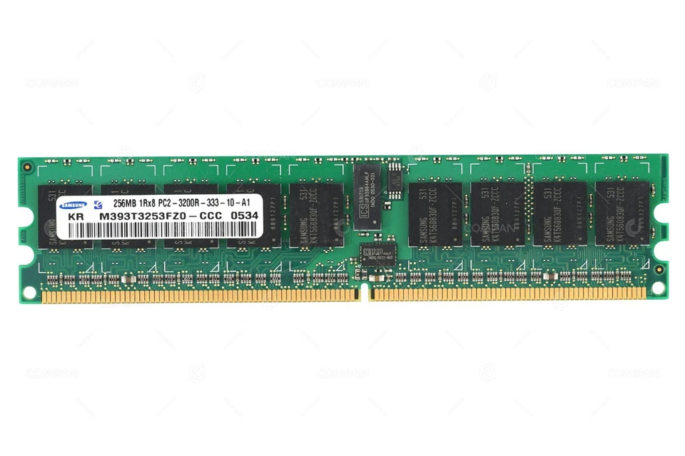 M393T3253FZ0-CCC SAMSUNG MEMORY 256MB 1RX8 PC2 3200R 400MHZ 240 PIN CL3 ECC RDIM - Image 2 of 4