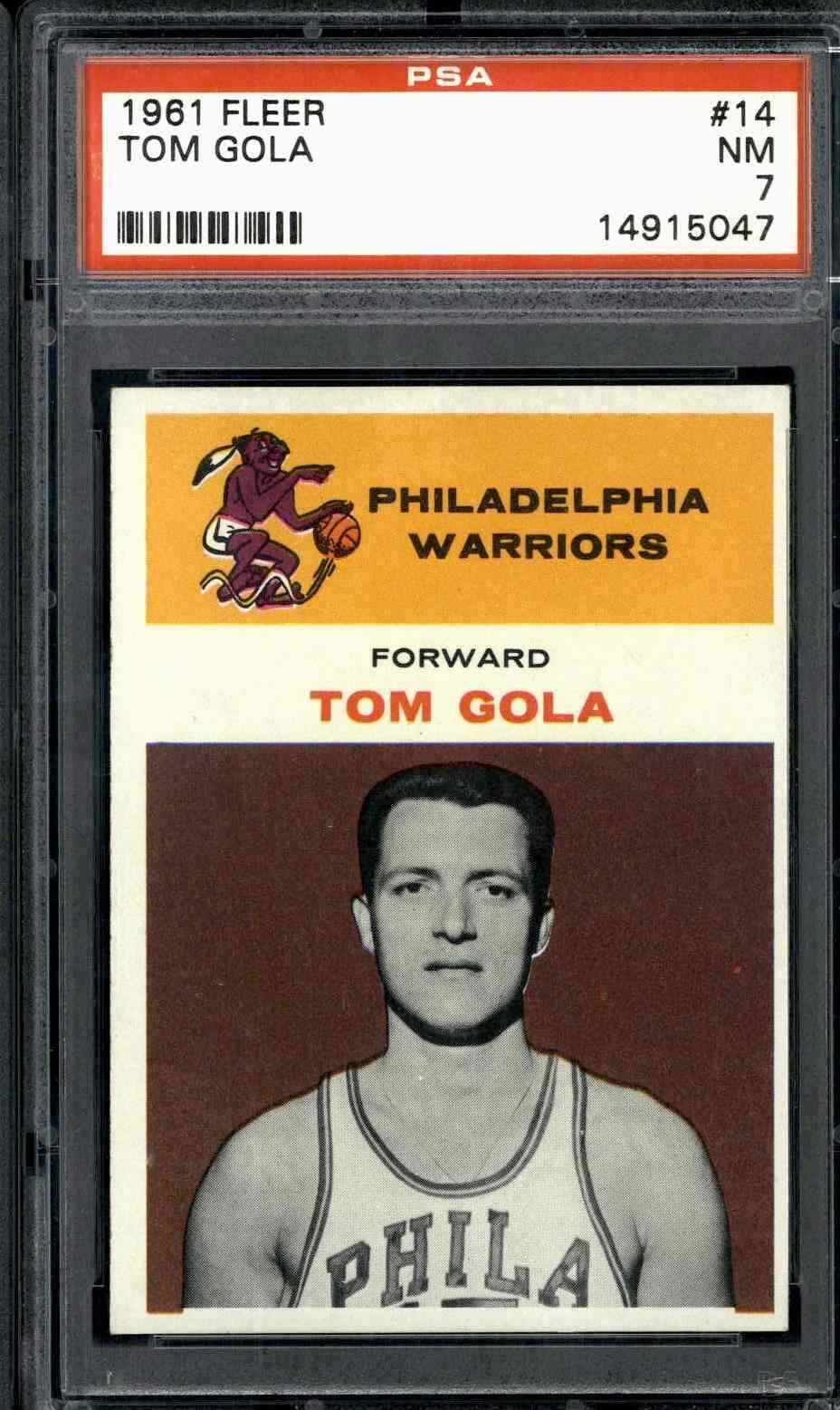 1961 Fleer #14 Tom Gola - PSA 7