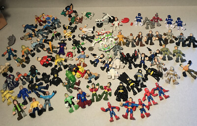 Lot of 86 Fisher Price Imaginext Marvel DC Comics Super Friends