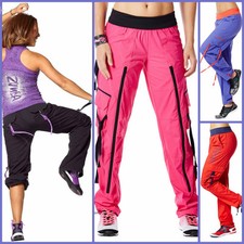 ZUMBA Dance Athletic Convertible Leggings Long Sweat Yoga Capri Sport Cargo Pant