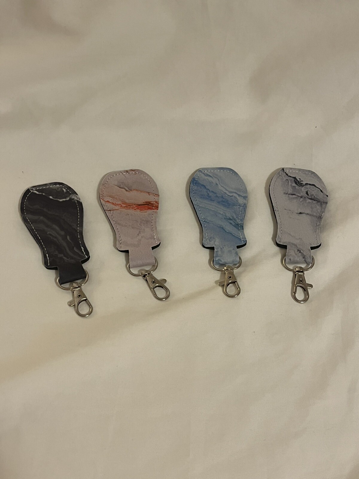 Chapstick Holder Keychains Marble Pattern - image 3
