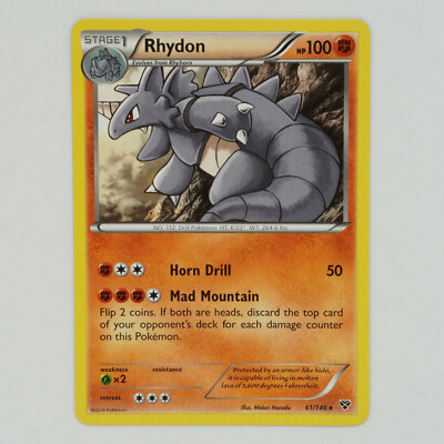 Rhydon 61/146 Rare XY Pokemon Card | eBay
