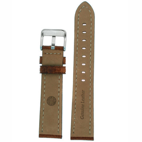 Watch Band Honey Brown Genuine Leather Buffalo Grain BND1462