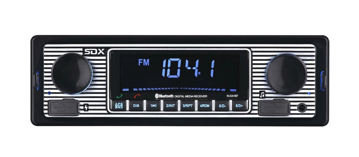 SDX Vintage Bluetooth Car Head Unit Receiver MP3 Player AUX USB