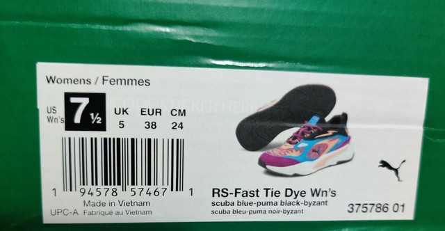 puma rs fast tie dye