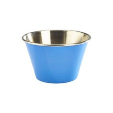 Case Of 24 Blue Ramekin Stainless Steel 6oz 170ml Ration Sauce Dip Pot