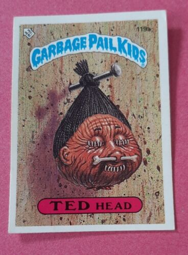GARBAGE PAIL KIDS 119a - Ted Head -  1980s Vintage UK Series Trading Card - Afbeelding 1 van 1