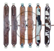 Z.A Enterprises Western Tooled Leather Rear Flank back saddle cinch Size 38"x5"