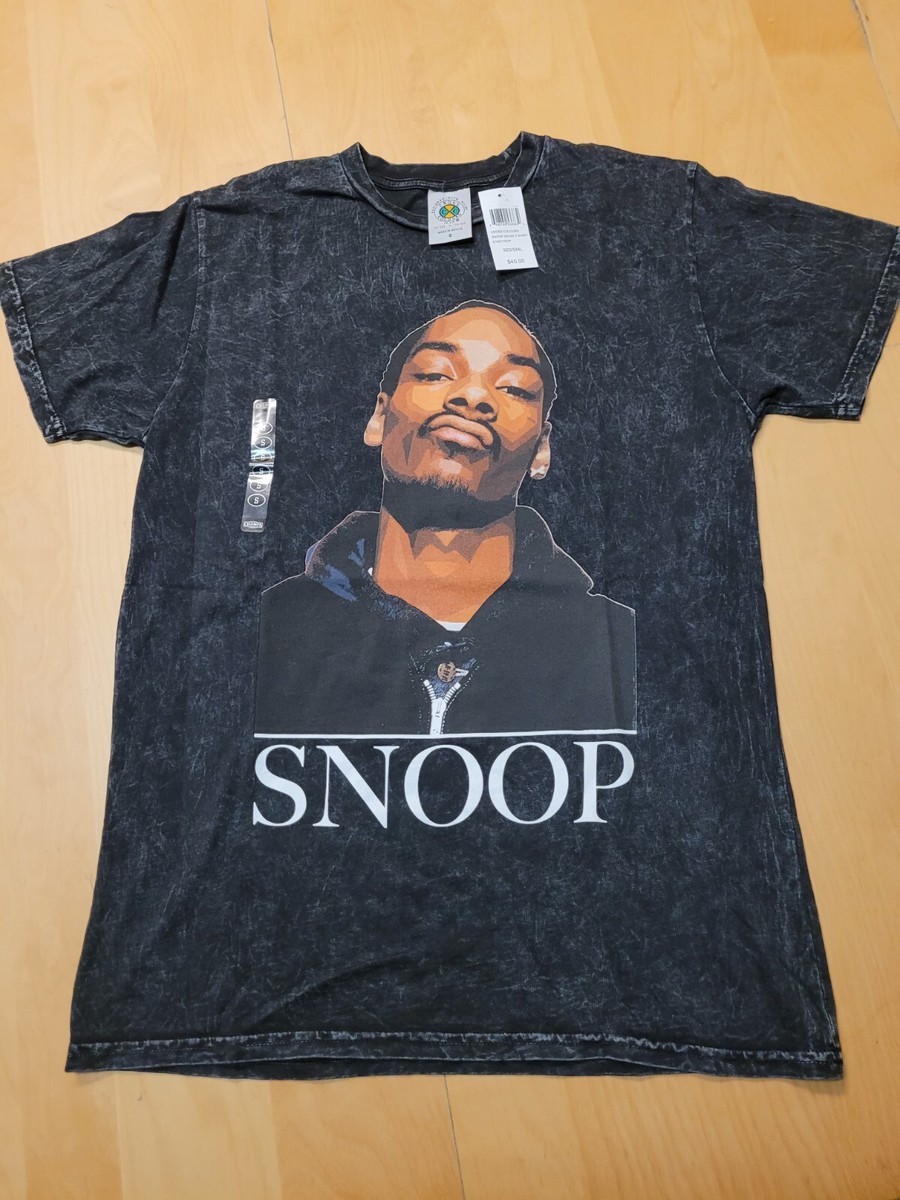 New Cross Colours | Snoop Dogg Black Acid Wash Graphic Tee Size