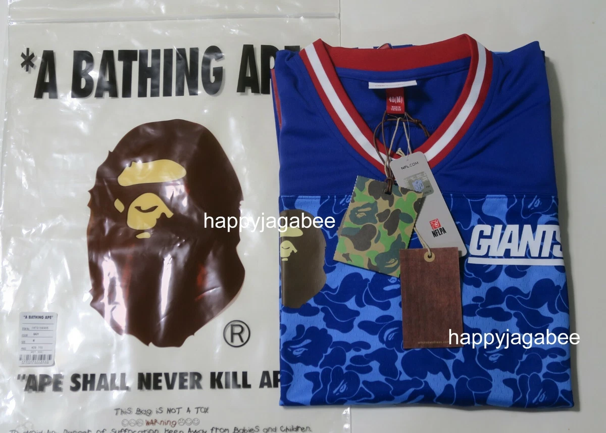 A BATHING APE x Mitchell & Ness M&N NFL NEW YORK GIANTS LEGACY JERSEY