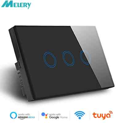 Melery Tuya Smart Switch WiFi Touch Light Remote Control Dimmer Smart Switch 