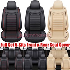 Pu Leather Car 5-seat Cover Full Set Deluxe Front Rear Protector For Toyota Rav4
