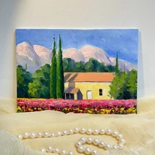 Landscape  original 5"x7" Framed oil painting/canvas wall art home decor artwork