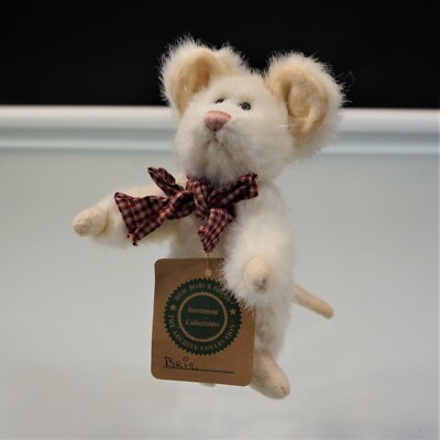 Boyds Teddy Bear Plush Brie The White Mouse Vintage Archive Collection