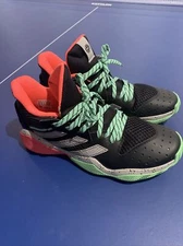 Adidas James Harden Stepback J Basketball Shoes - Black Orange Green / Men’s 9.5