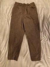 Vintage 2000s Women's Brown High Rise Plaid Trouser Pant Size Small