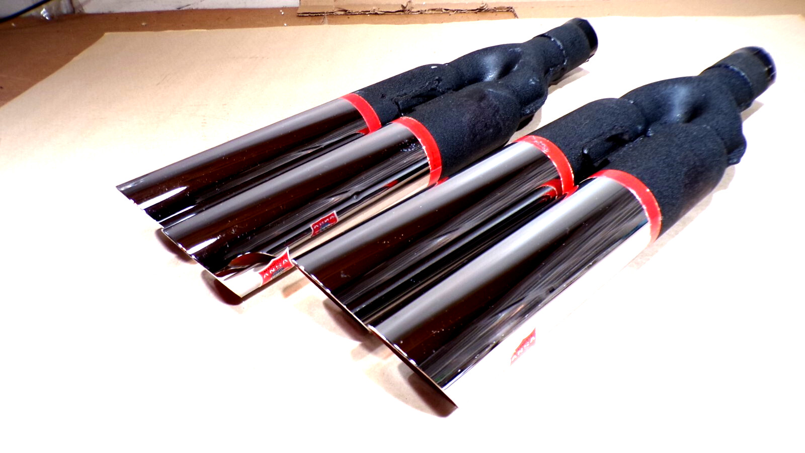 ANSA Pair of Maserati Ferrari Slant Cut Twin Tips