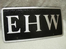 Your Monogram My Initials / Front License Plate Vanity Car Tag /Thick Alloy BICR