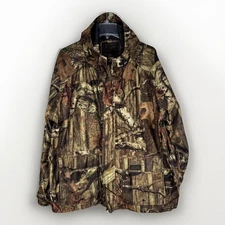 Liberty Men's XL Rugged Outdoor Gear Camo Jacket Mesh Lined Hooded Realtree