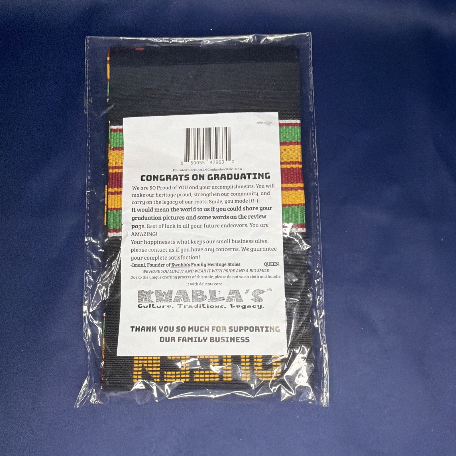 Kwabla's Kente Graduation Stole 2026 | Kente Stole Class of 2026 | eBay