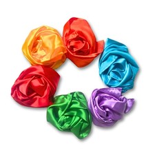 Lattooland Sensory Play Scarves 6 Pcs Multicolor 20" x 20",