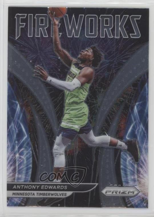2021-22 Panini Prizm Fireworks Anthony Edwards #23 05lh