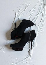 Cesare Paciotti Stiefelette High Heel SCARPA DONNA CP CAMOSCIO BLACK  Super Rare