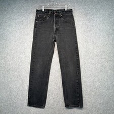 Vintage Levis 505 Straight Black Jeans 32x30 Fits 30x29 Made in USA 1996