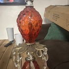 Vintage Hollywood Regency Base Lawyers Scales Of Justice Red Glass Marble — photo 3